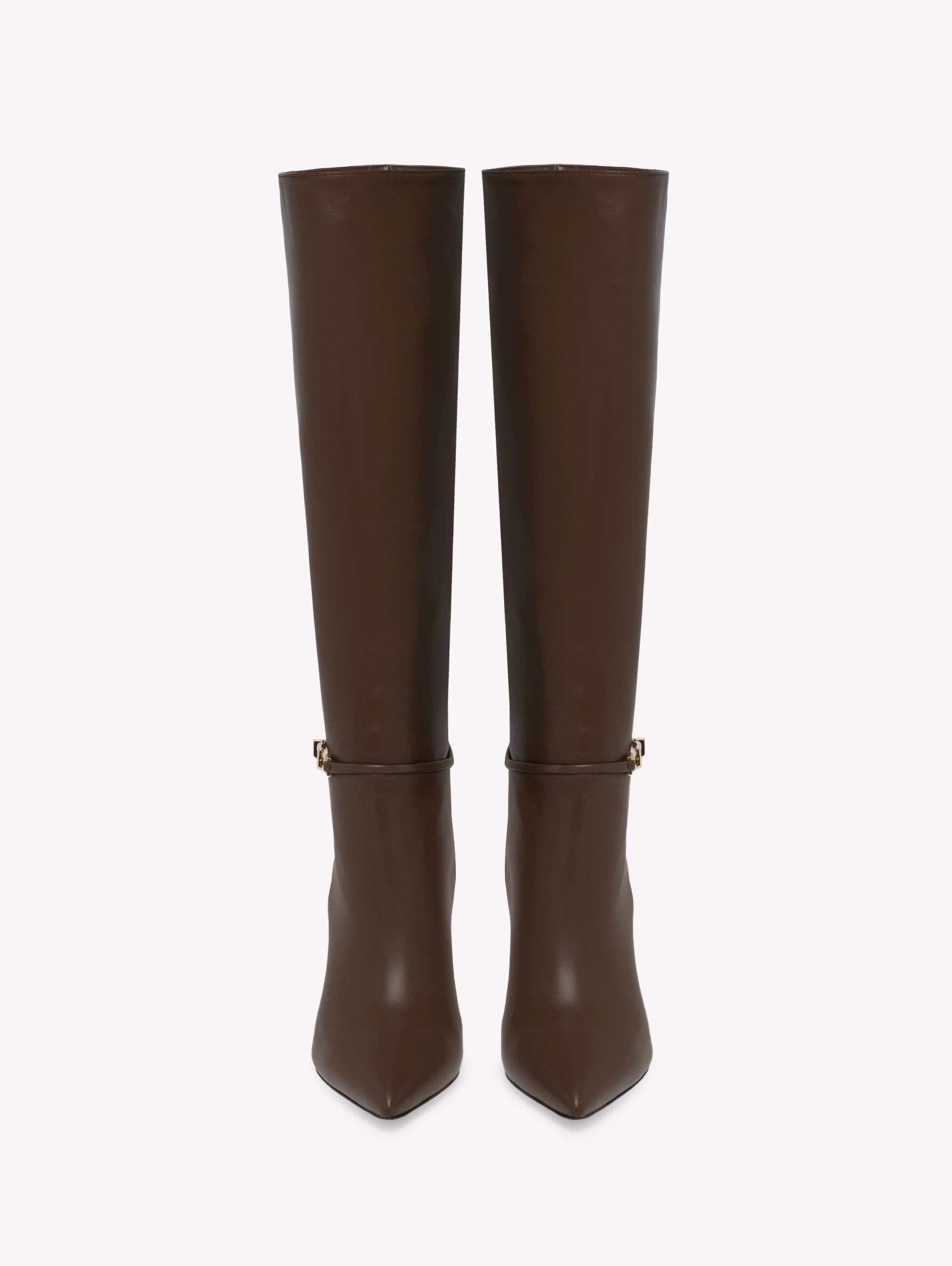 Bottes Carrey 85 en cuir lisse - Marron