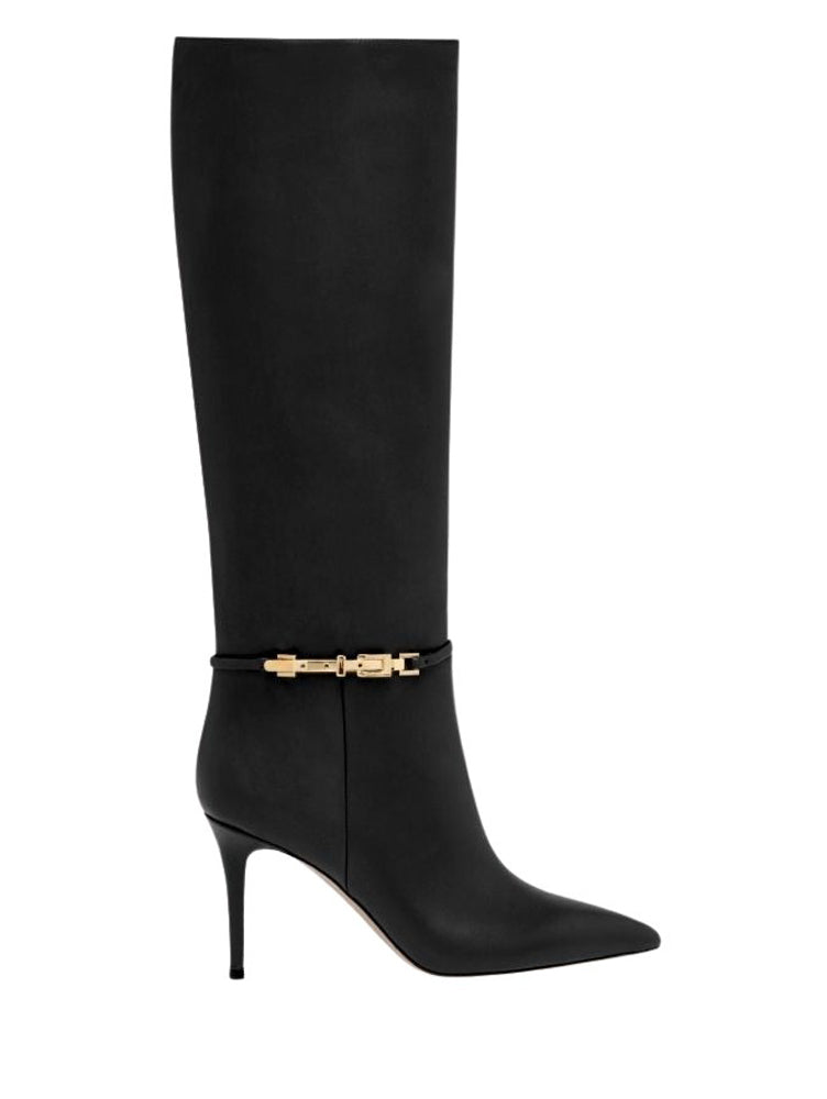 Bottes Carrey 85 en cuir lisse - Noir