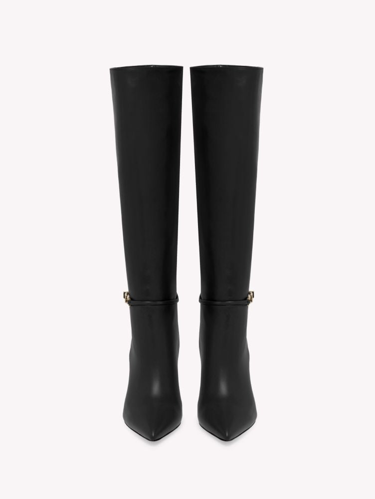 Bottes Carrey 85 en cuir lisse - Noir