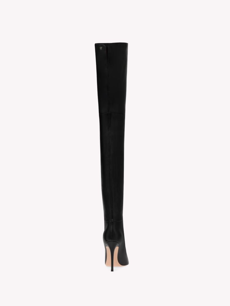 Cuissardes Joy 105 en cuir lisse - Noir