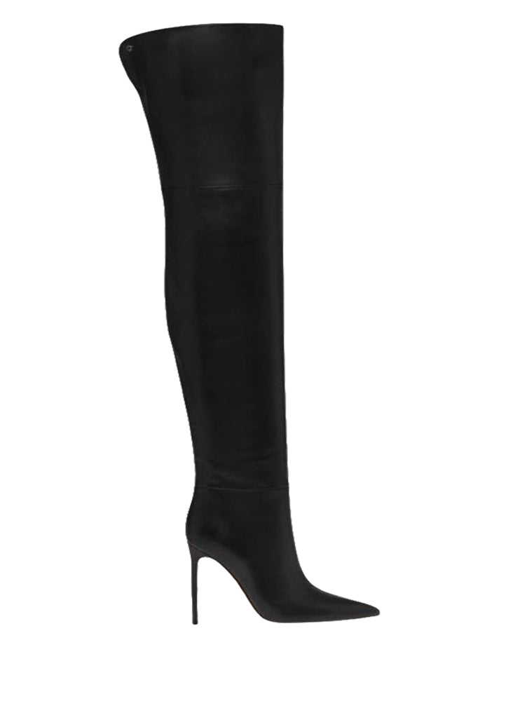Joy 105 smooth leather thigh-high boots - Black