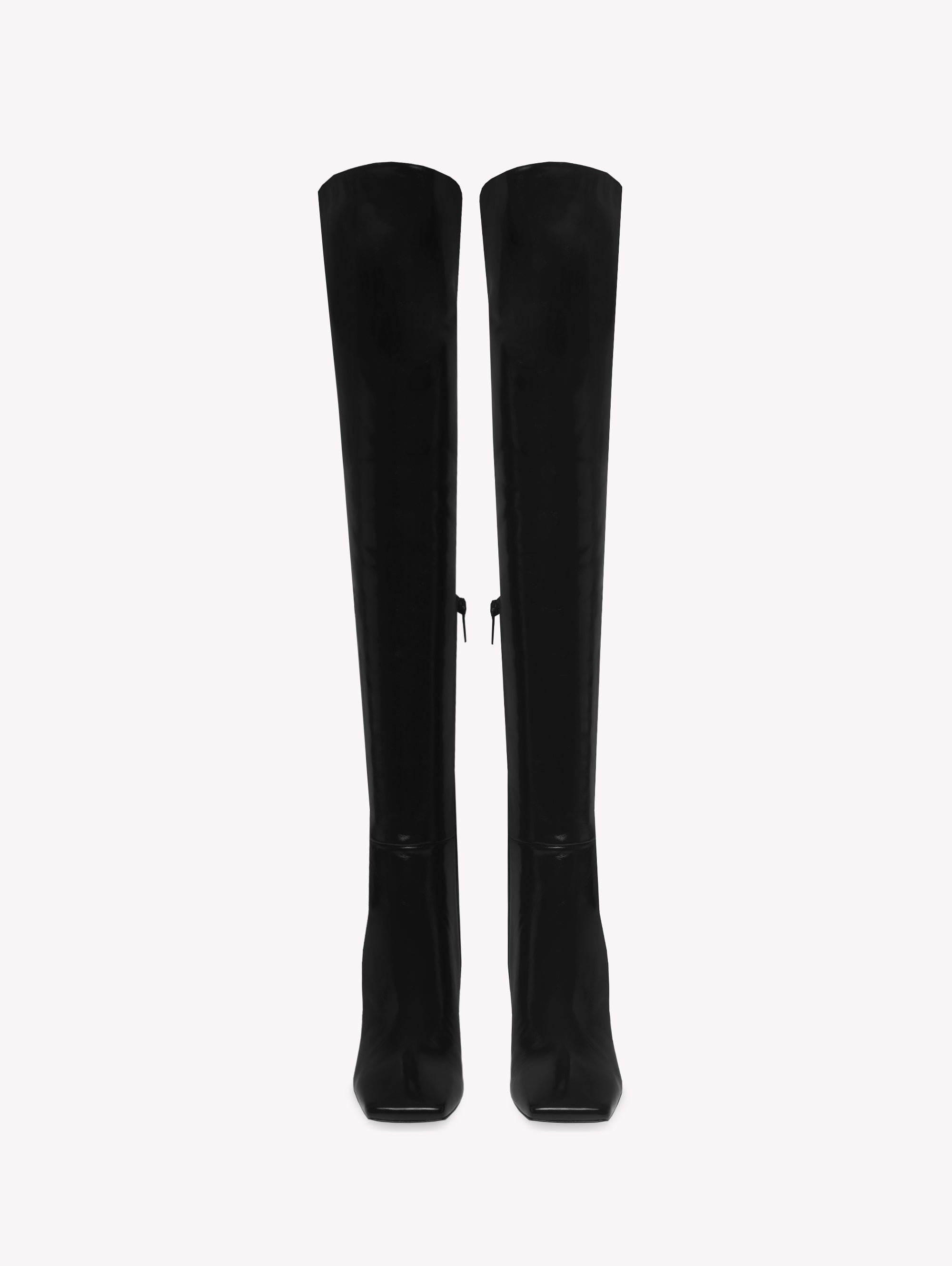 Cuissardes Christina 95 en cuir lisse - Noir