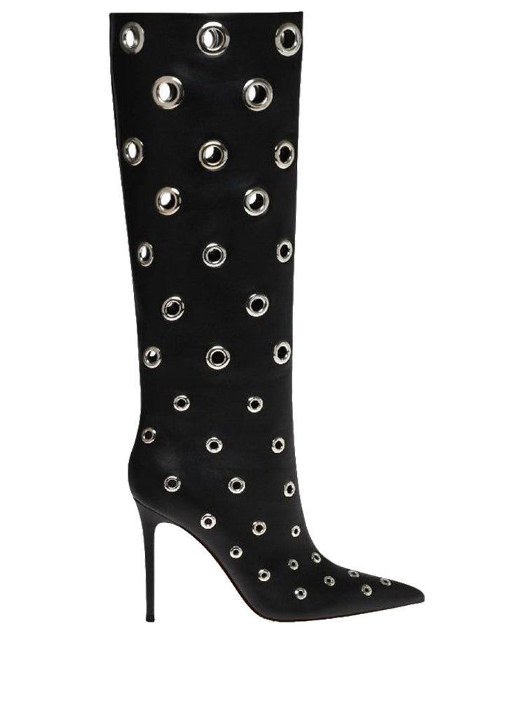 Bottes Lydia 105 en cuir lisse - Noir