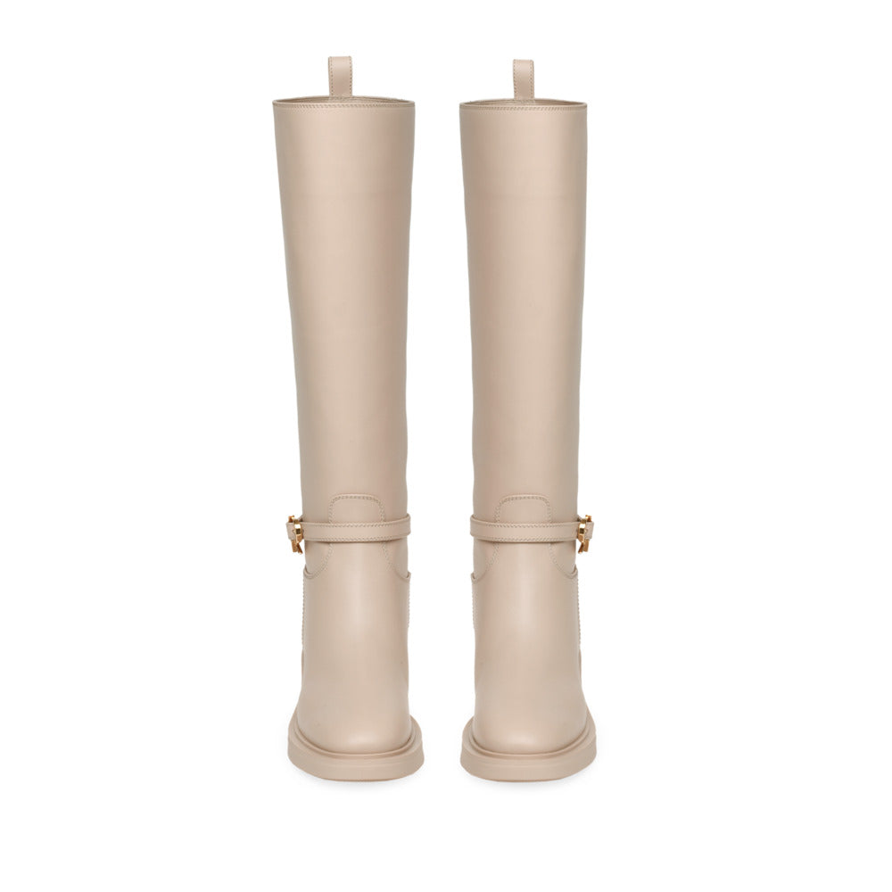 Bottes Ribbon Cavalier en cuir lisse - Neutre
