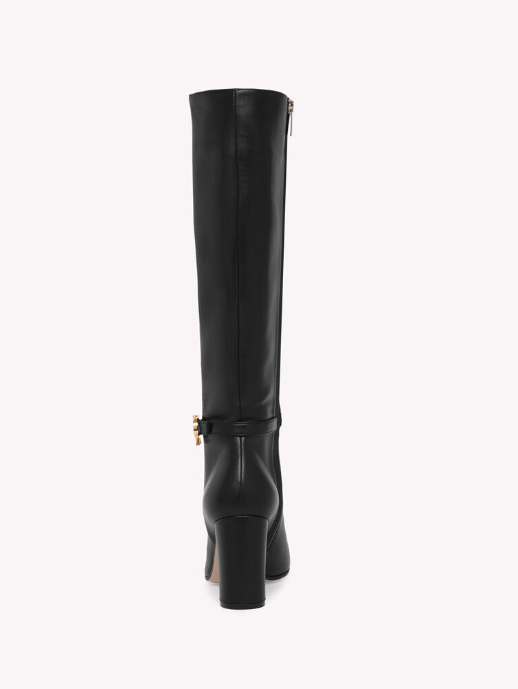 Bottes Ribbon 85 en cuir nappa - Noir