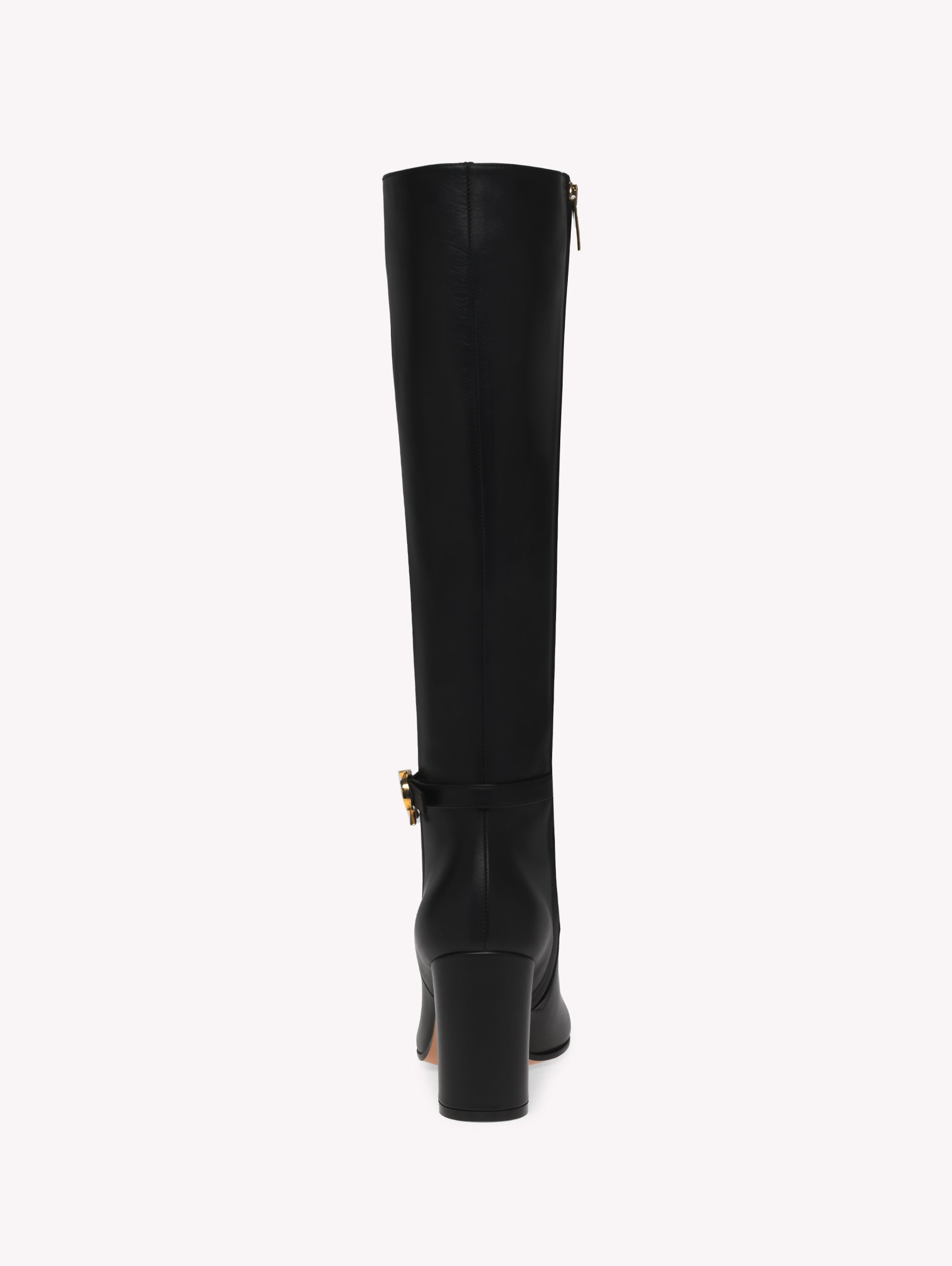 Bottes Ribbon 85 en cuir lisse - Noir
