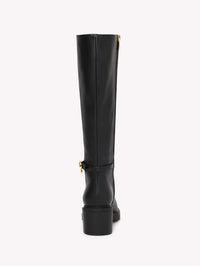 Bottes Ribbon Dumont 45 en cuir lisse - Noir