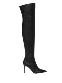 Cuissardes Bea 85 en cuir lisse - Noir