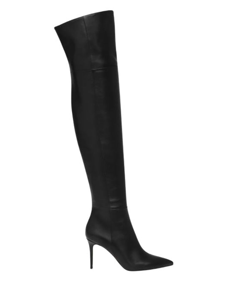 Cuissardes Bea 85 en cuir lisse - Noir