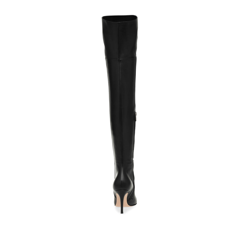Cuissardes Bea 85 en cuir lisse - Noir