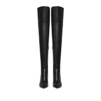 Cuissardes Bea 85 en cuir lisse - Noir
