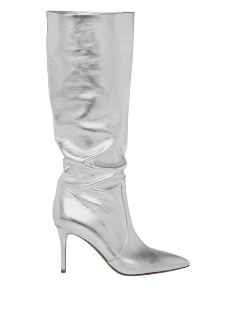 Bottes Hansen 85 en cuir métallique - Argent
