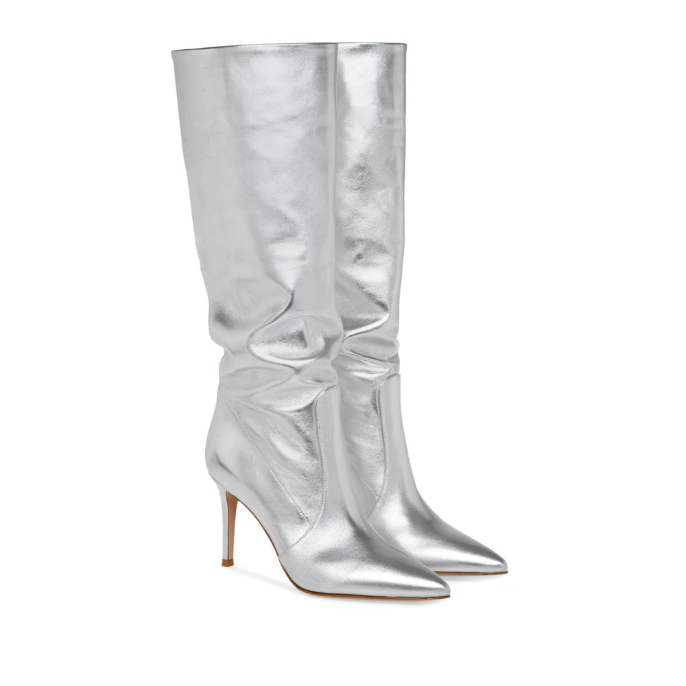 Bottes Hansen 85 en cuir métallique - Argent