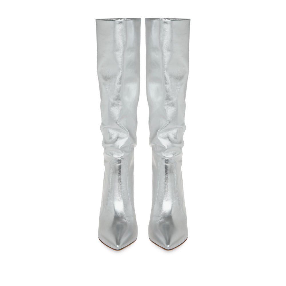 Bottes Hansen 85 en cuir métallique - Argent