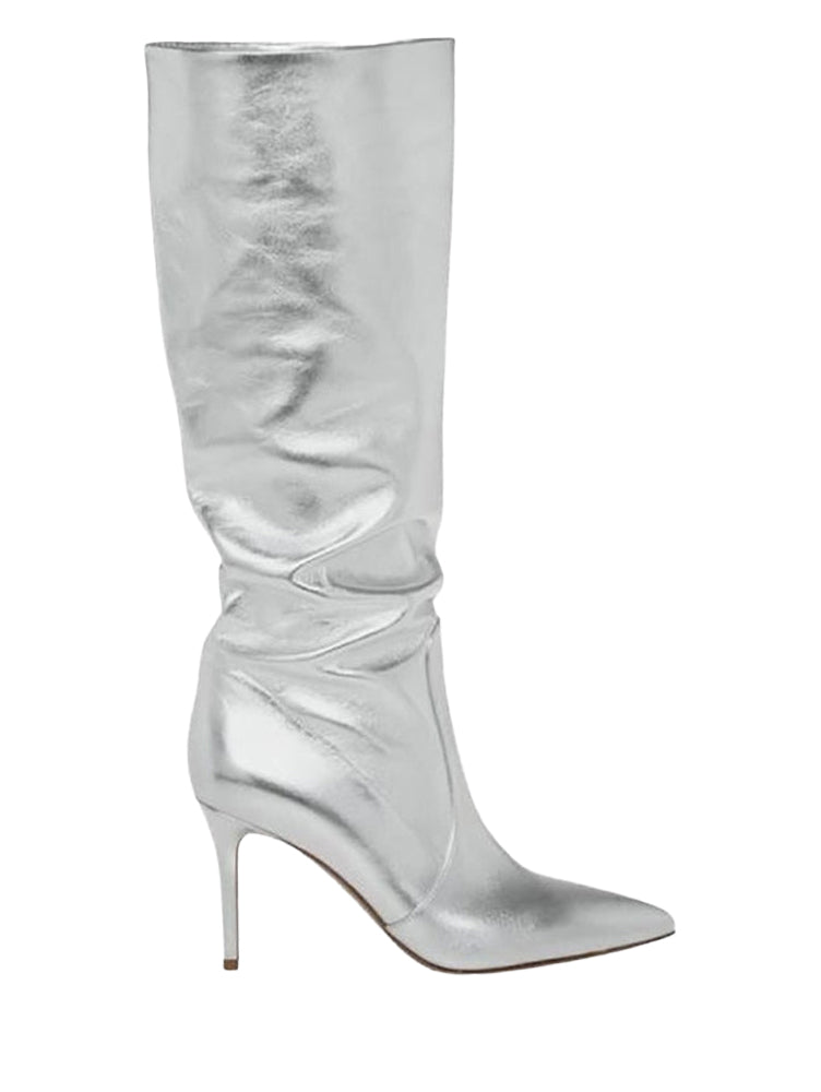 Bottes Hansen 85 en cuir métallique - Argent