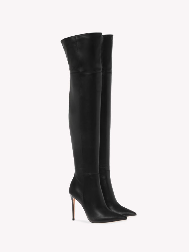 Cuissardes Bea 105 en cuir lisse - Noir