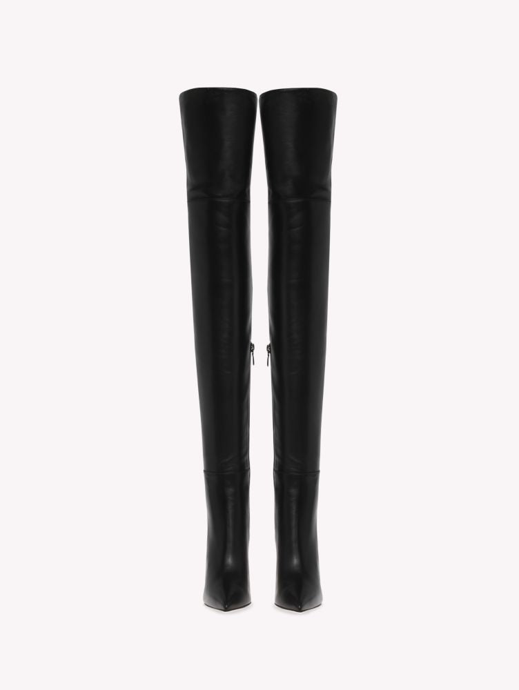 Cuissardes Bea 105 en cuir lisse - Noir