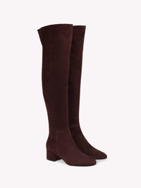 Cuissardes Rolling Mid 45 en daim - Rouge
