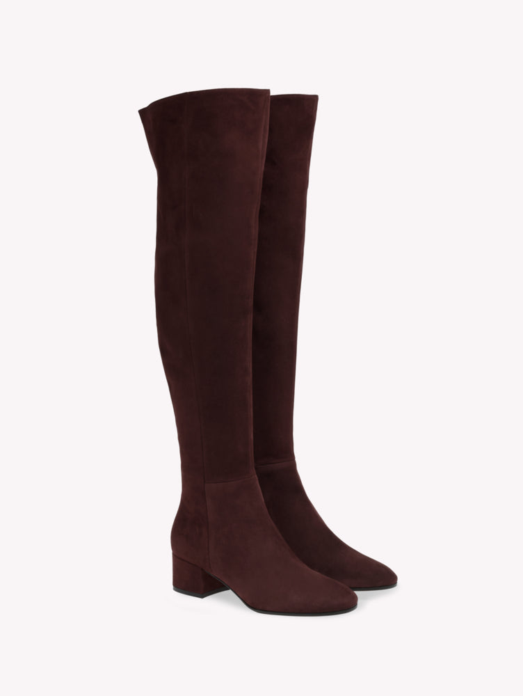 Cuissardes Rolling Mid 45 en daim - Rouge
