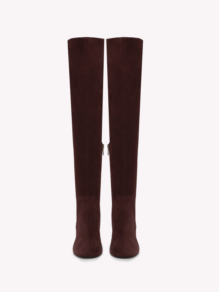 Cuissardes Rolling Mid 45 en daim - Rouge