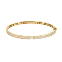 1qty NEW / Bangle Zeus Petit modèle pavé diamant avec 1 diamant-Jaune