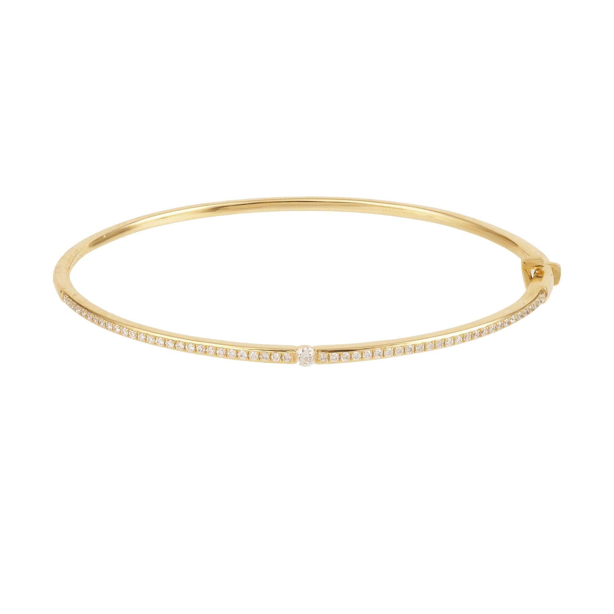 Jonc Zeus XS pavé de diamants - Or Jaune