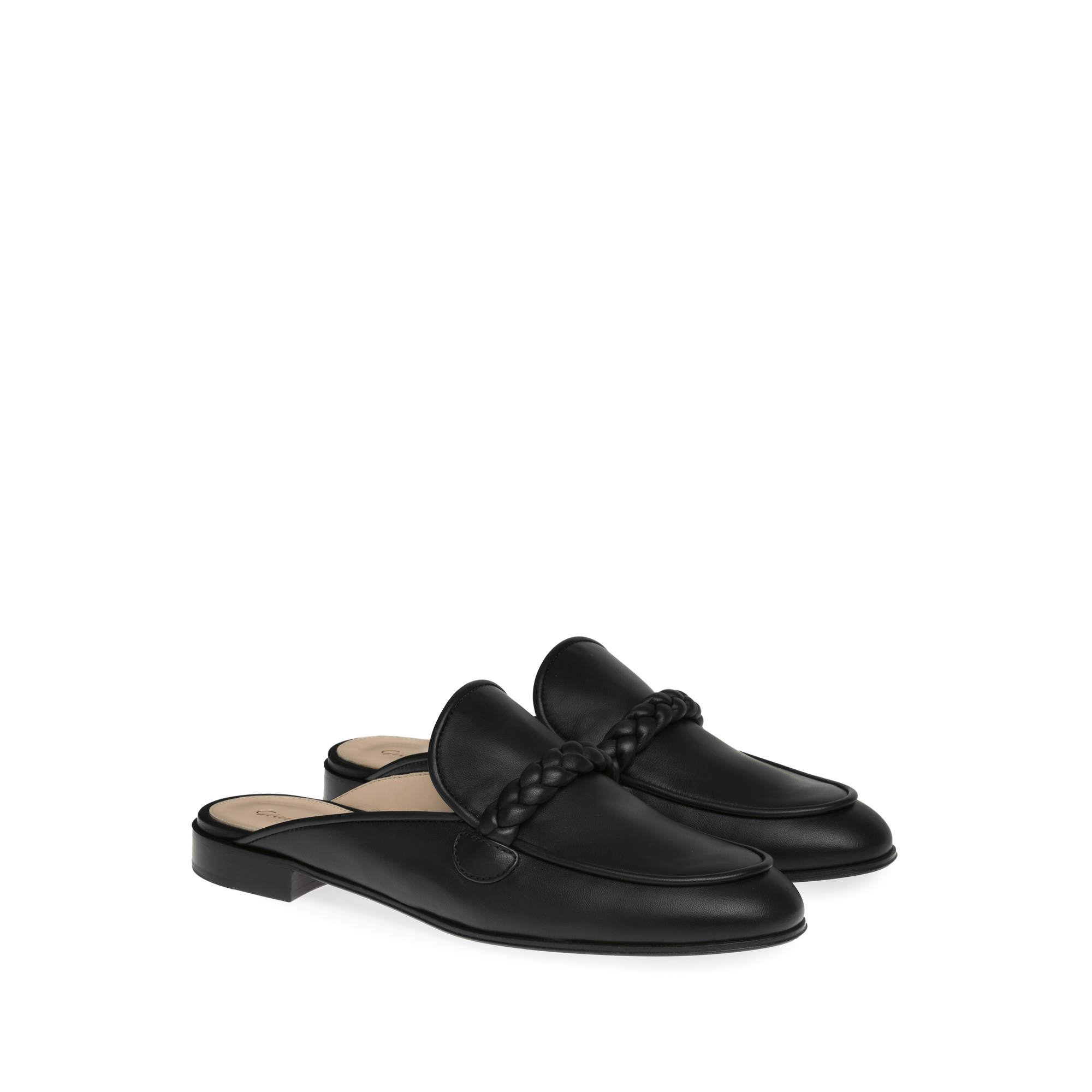 Mules Belem en cuir lisse - Noir