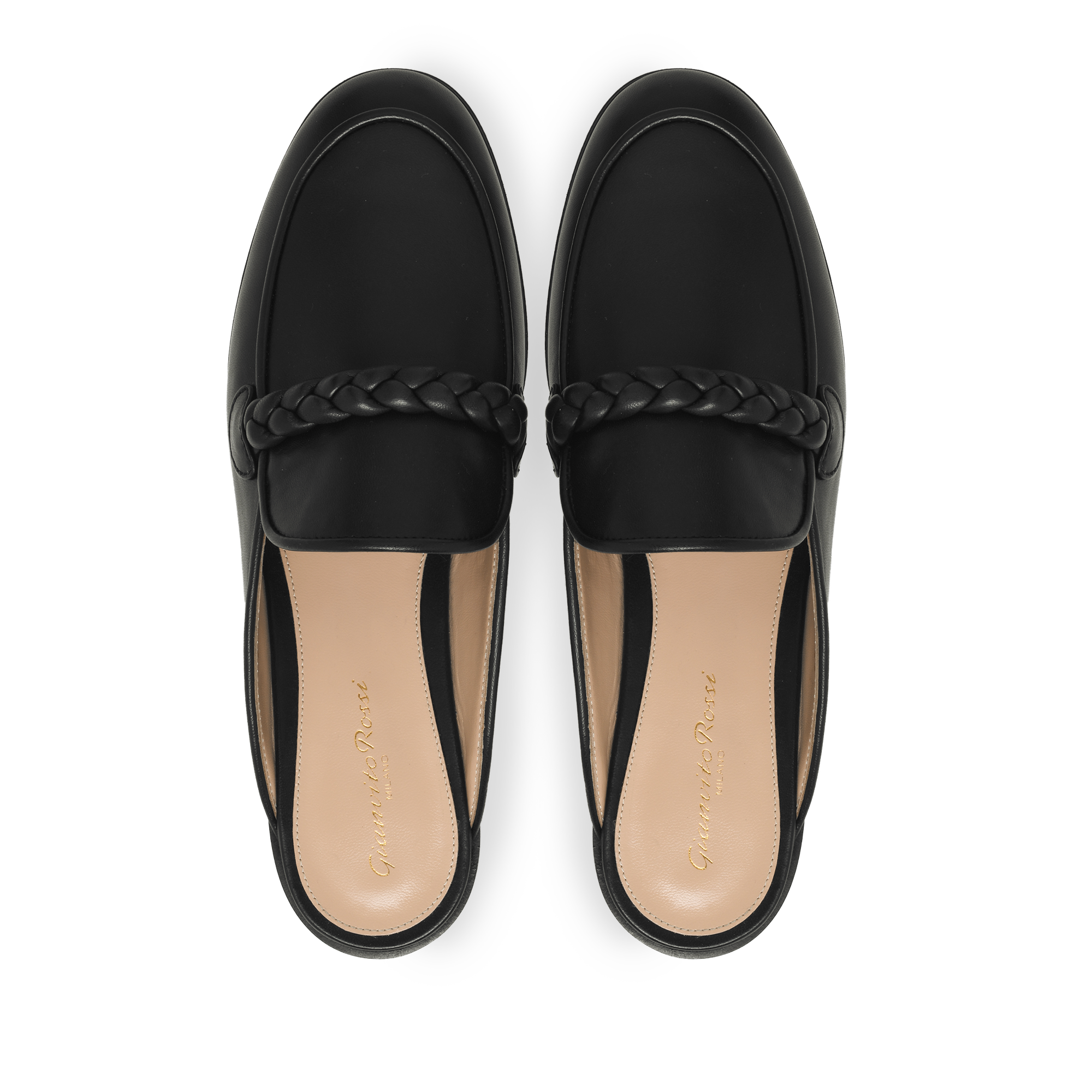 Mules Belem en cuir lisse - Noir