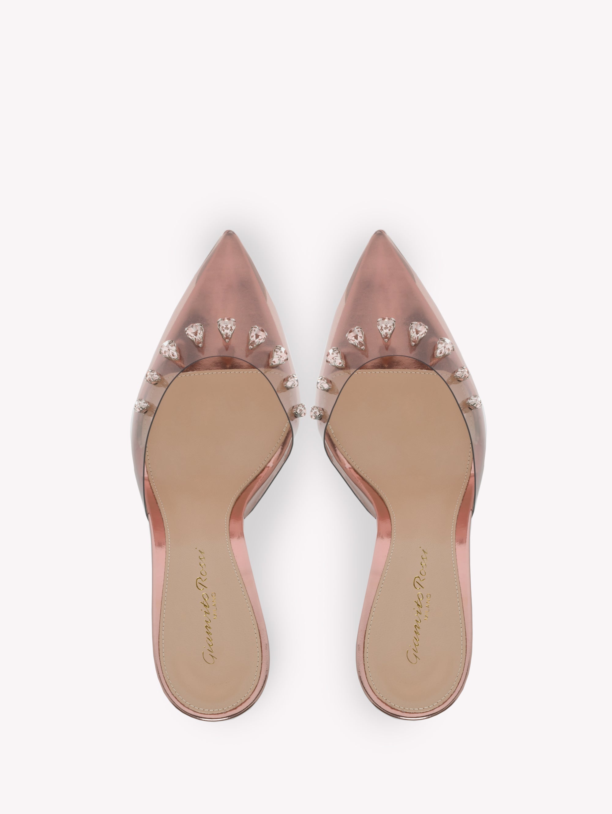Mules Crystal Drop 70 - Rose