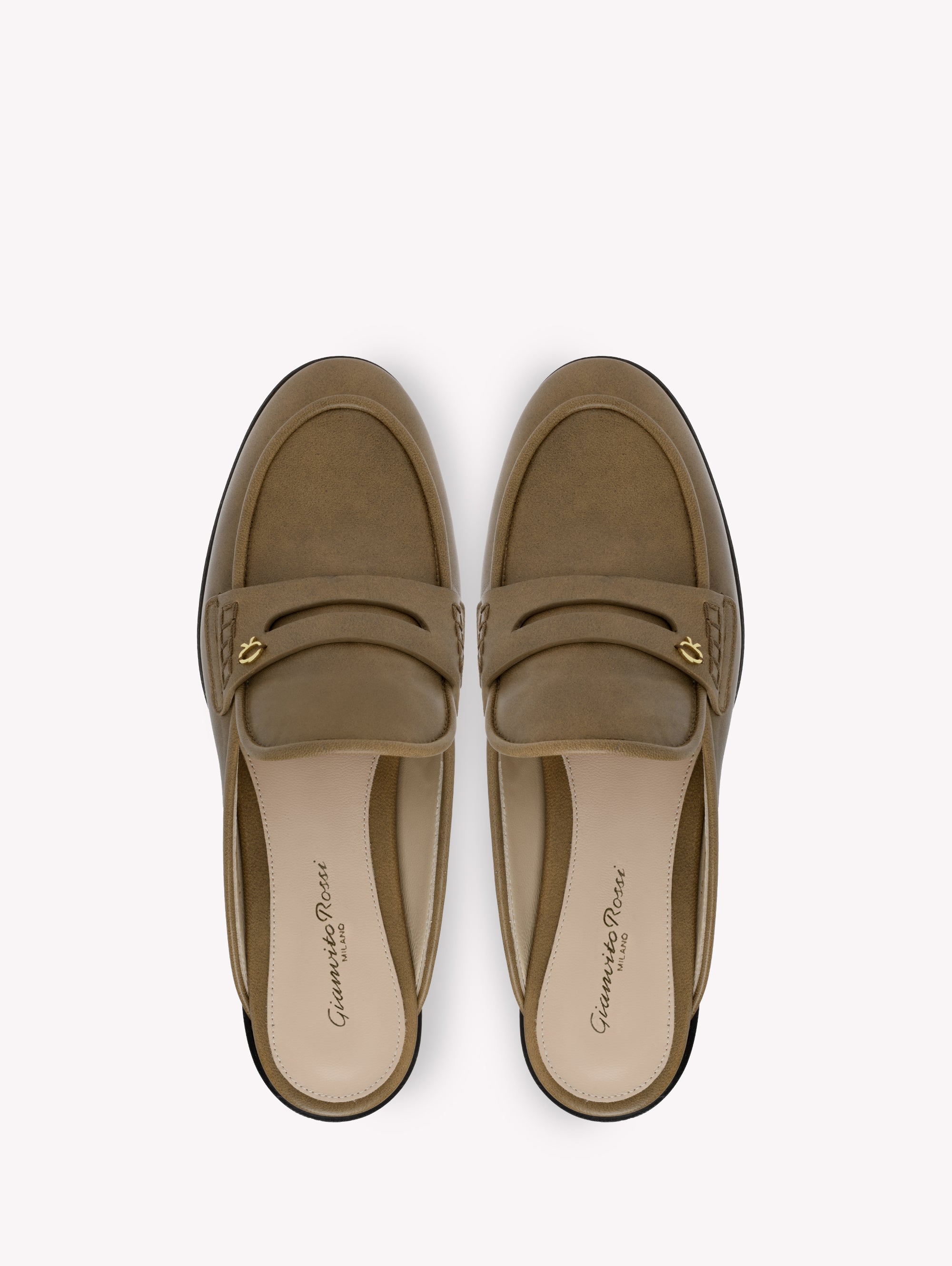 Mules Florio en cuir lisse - Marron
