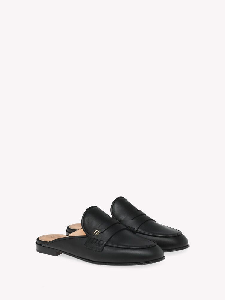 Mules Florio en cuir lisse - Noir