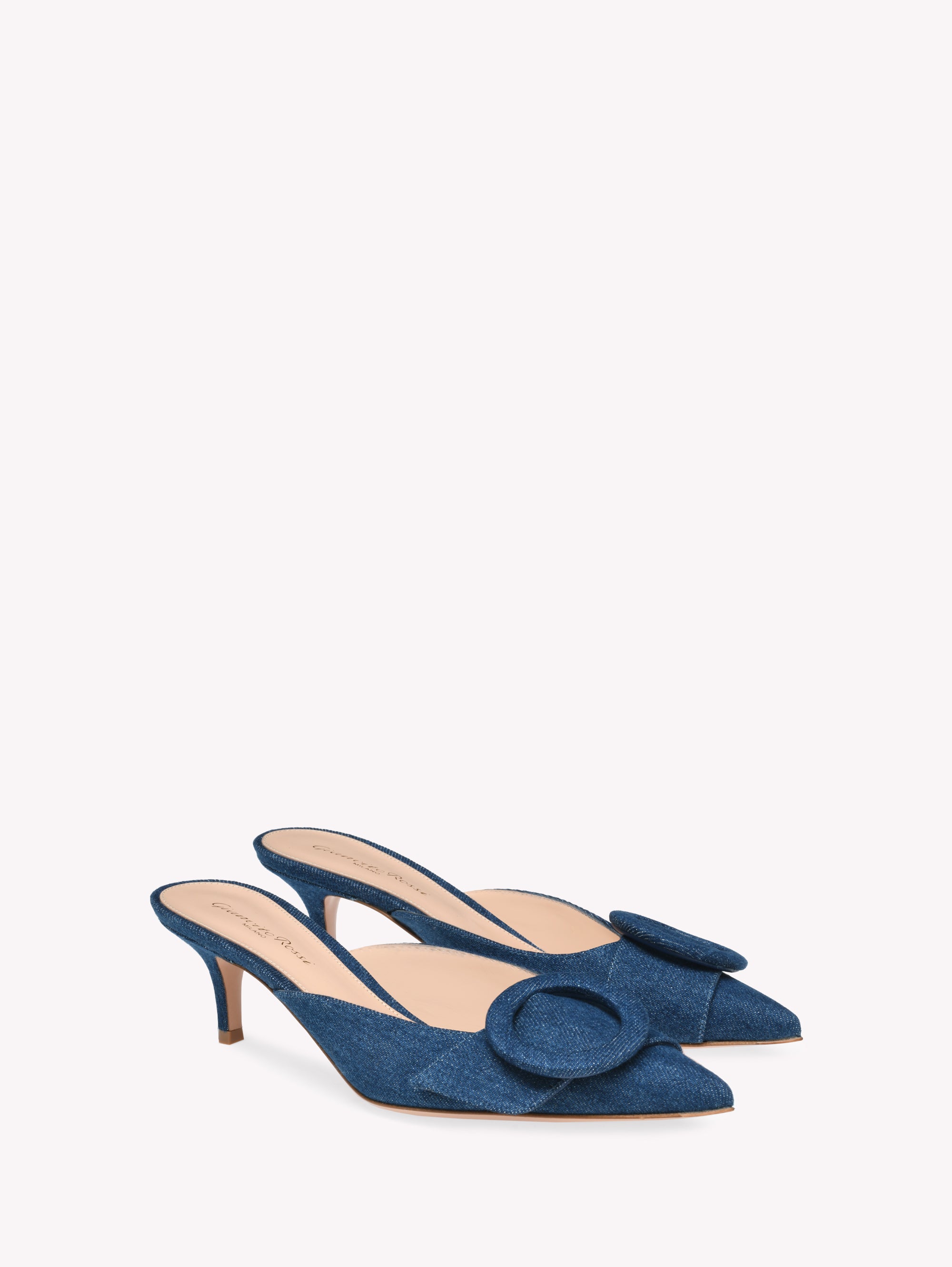 Mules Portofino 55 en satin - Bleu