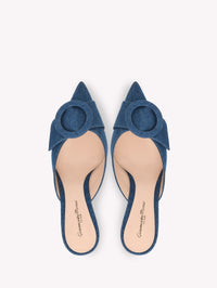 Mules Portofino 55 en satin - Bleu