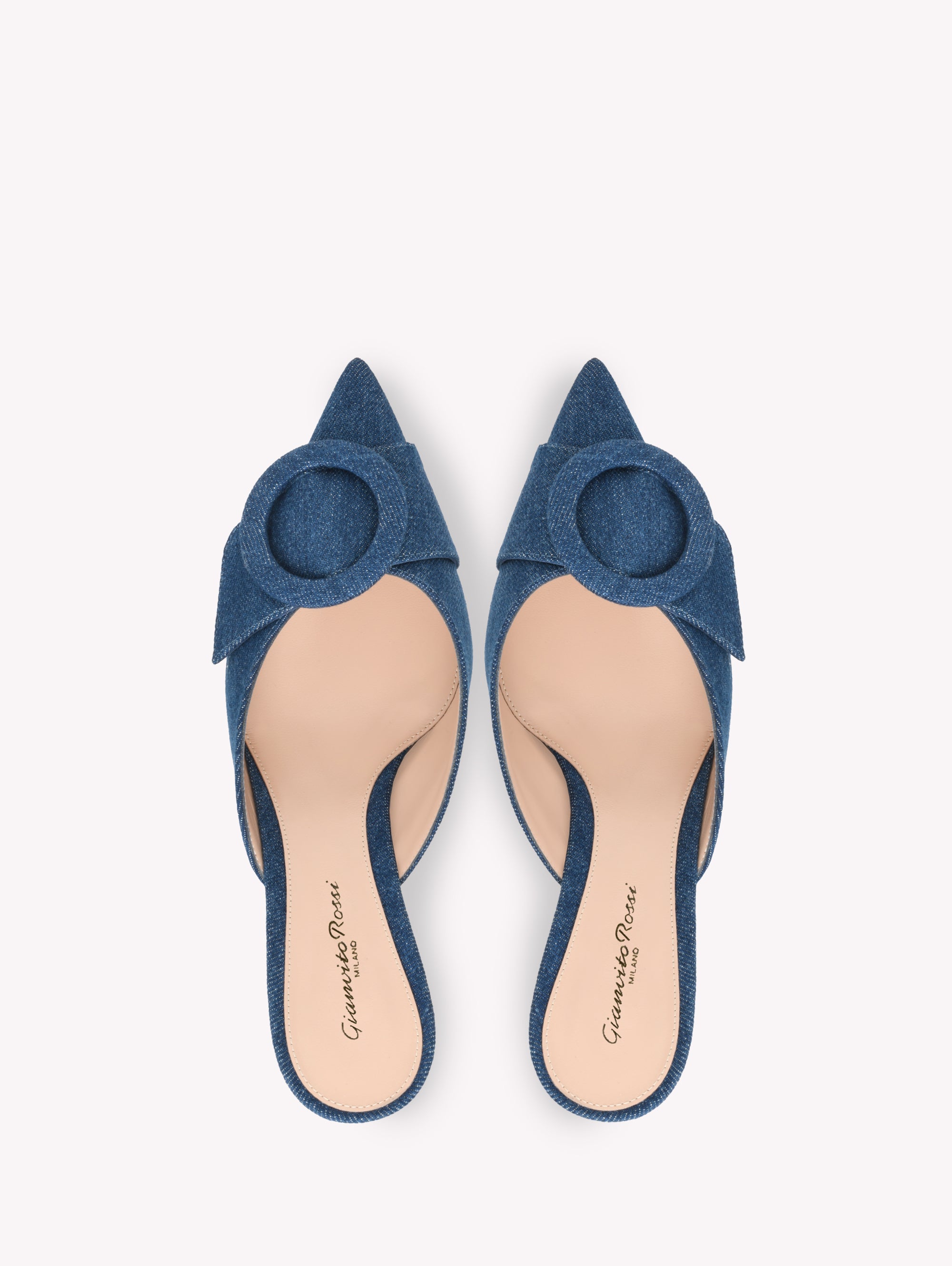Mules Portofino 55 en satin - Bleu