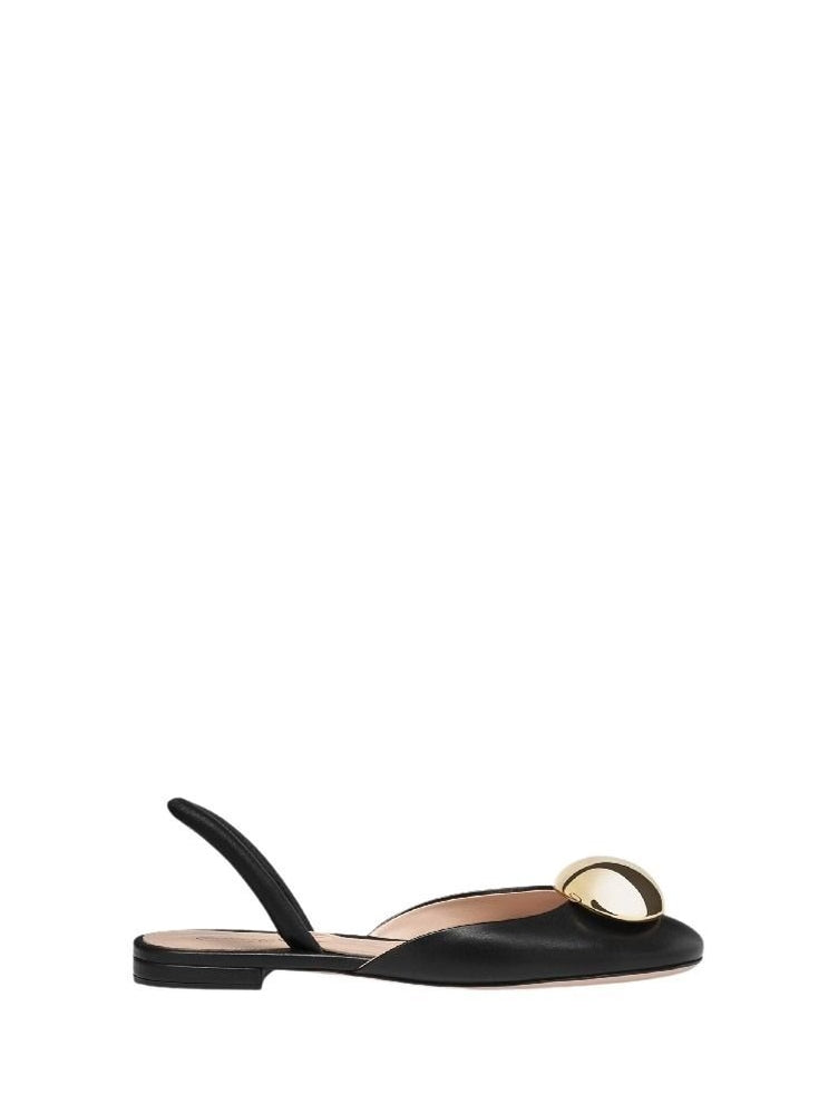 Ballerines Sphera en cuir lisse - Noir