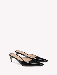 Mules Lindsay 55 en cuir lisse - Noir