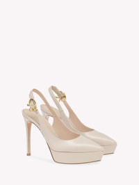 Escarpins Dasha 120 en cuir lisse - Neutre
