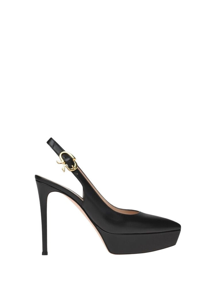 Escarpins Dasha Slingback 115 en cuir lisse - Noir