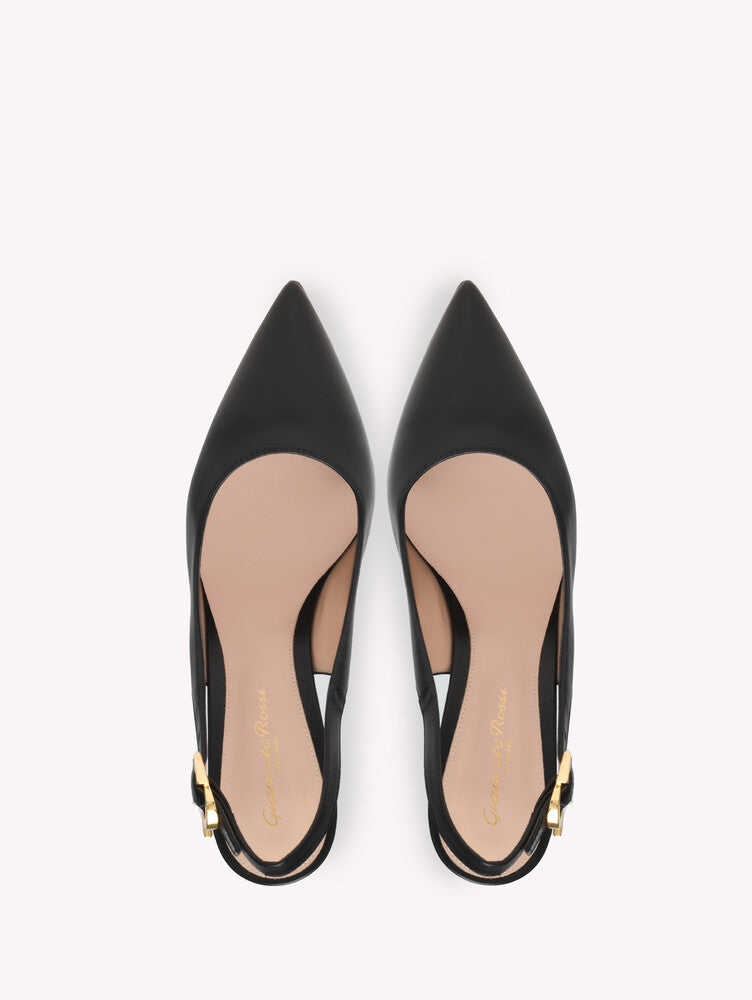 Escarpins Dasha Slingback 115 en cuir lisse - Noir