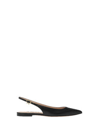 Ribbon Sling ballet flats in smooth leather - Black