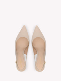 Escarpins Ribbon Sling 55 en cuir lisse - Neutre