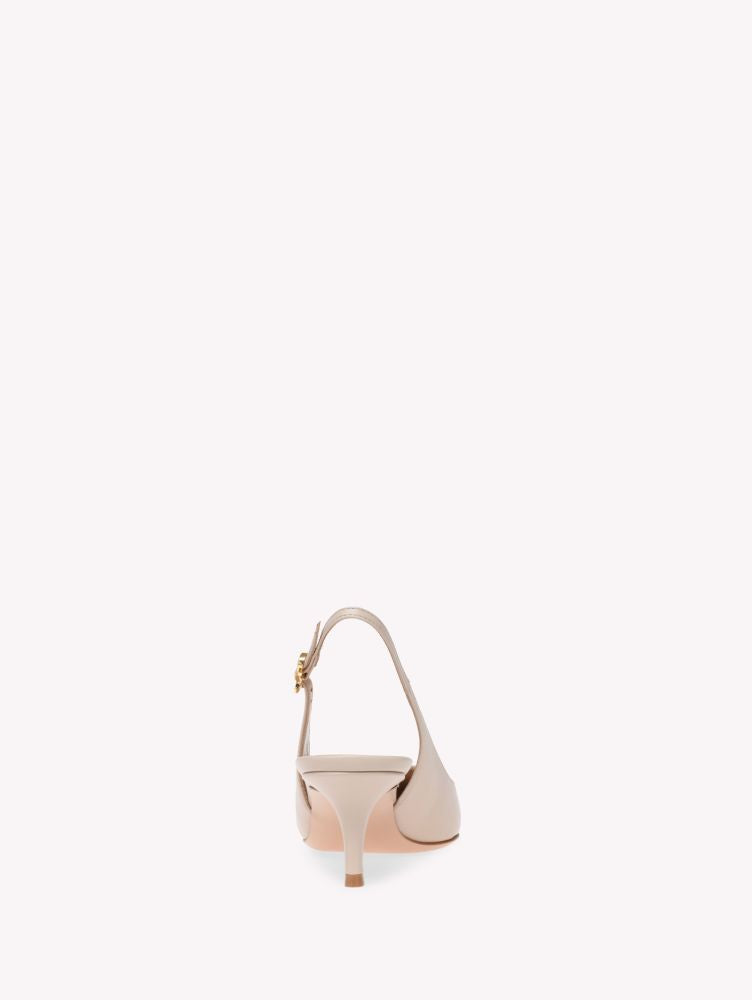 Escarpins Ribbon Sling 55 en cuir lisse - Neutre