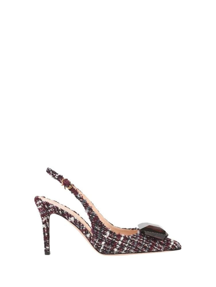 Escarpins Jaipur 85 en satin - Bordeaux
