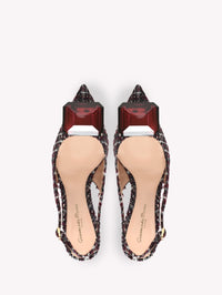 Escarpins Jaipur 85 en satin - Bordeaux