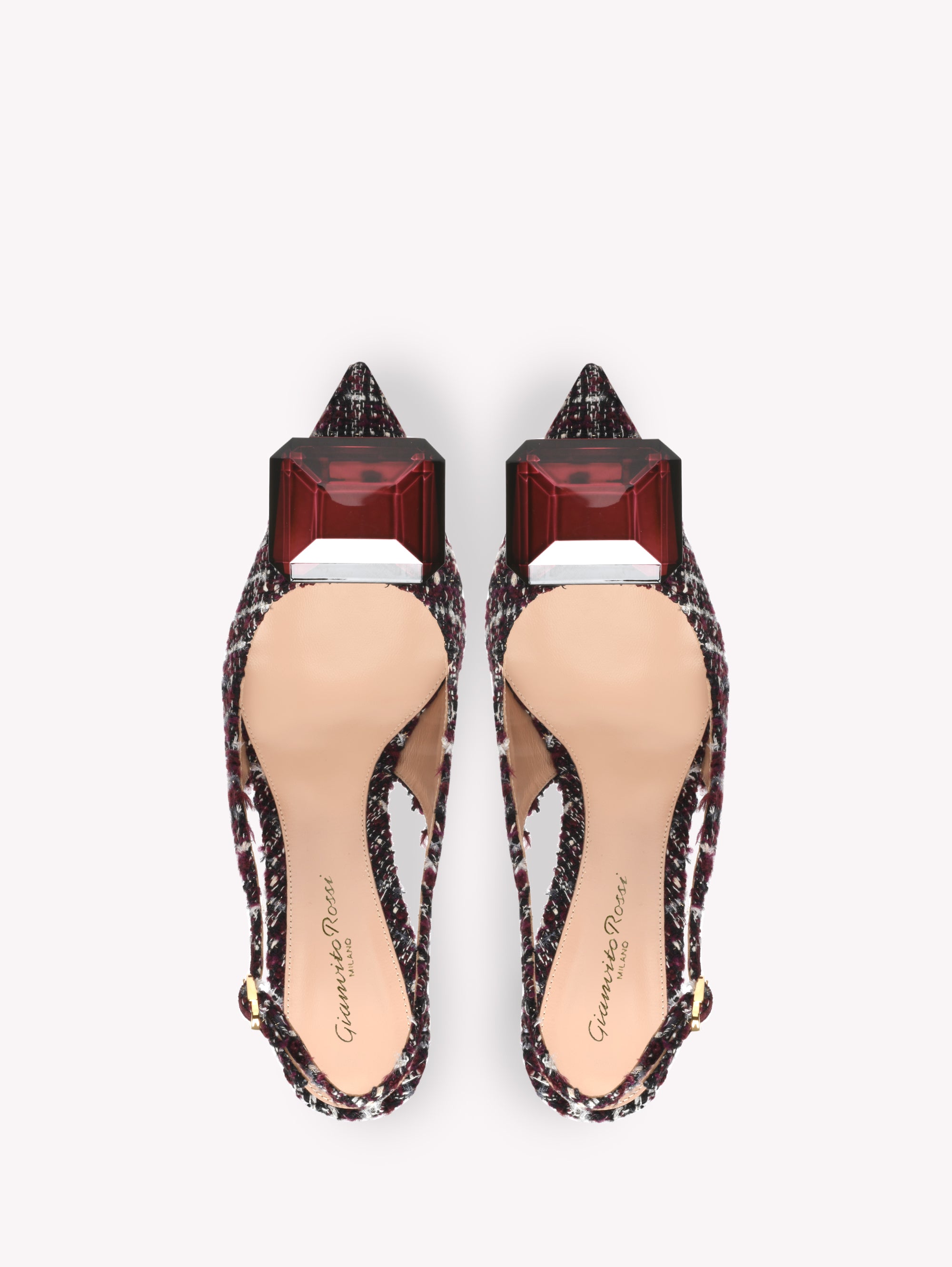 Escarpins Jaipur 85 en satin - Bordeaux