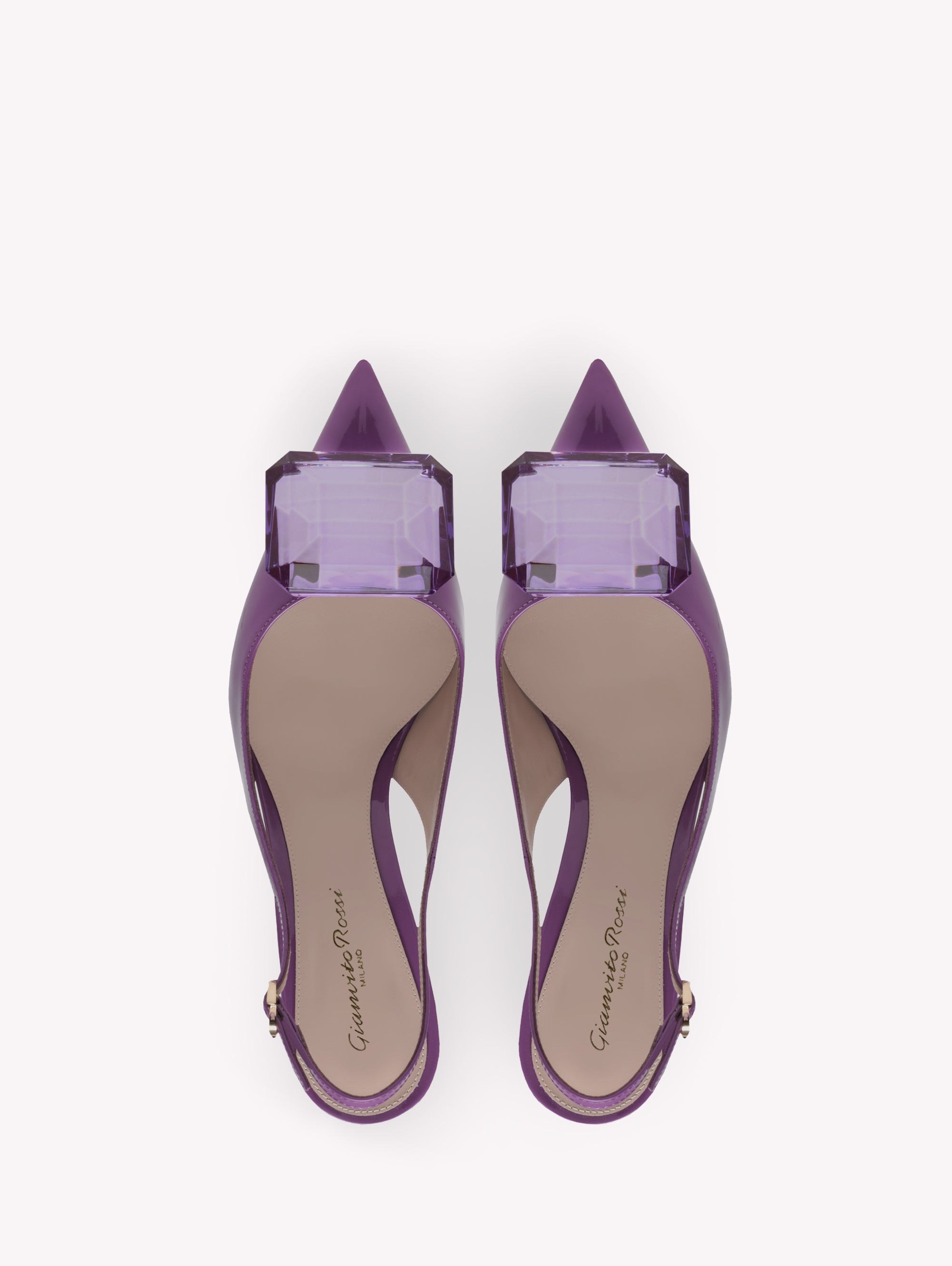 Escarpins Jaipur 85 en cuir lisse - Pourpre