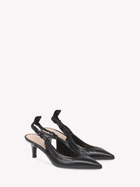 Escarpins Alina Slingback 55 en cuir lisse - Noir