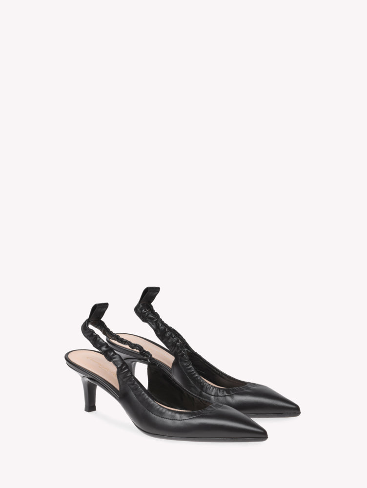 Escarpins Alina Slingback 55 en cuir lisse - Noir