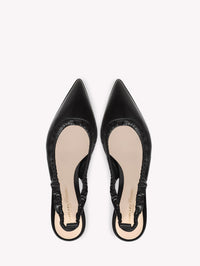 Escarpins Alina Slingback 55 en cuir lisse - Noir
