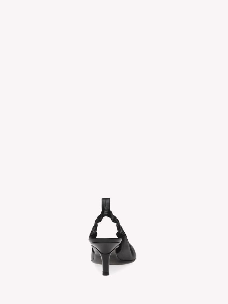 Escarpins Alina Slingback 55 en cuir lisse - Noir